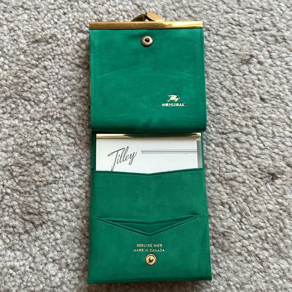 NWOT Vintage Tilley Genuine Hide Suede Wallet Mini Purse in Emerald Green - Picture 3 of 17